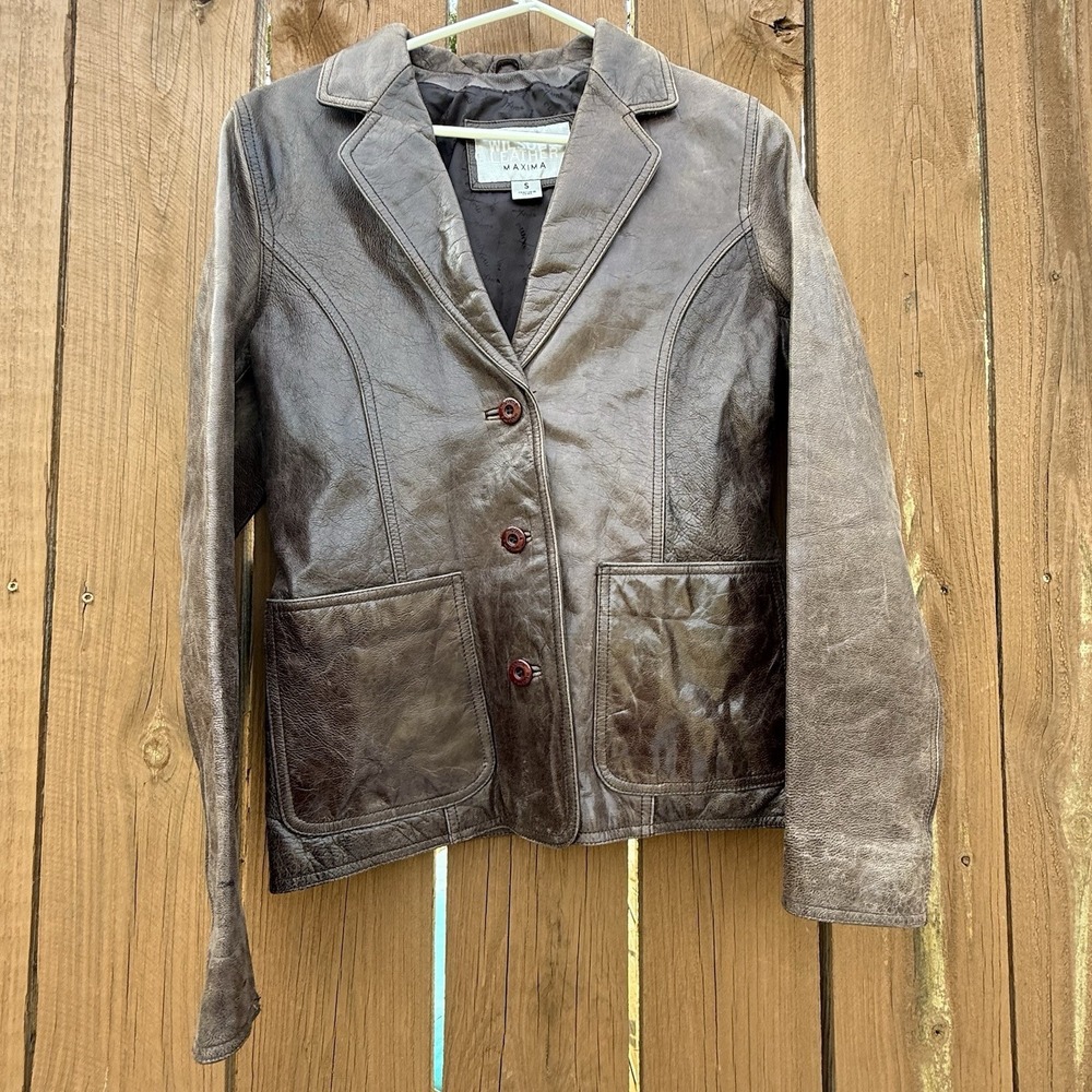 Wilson's Leather Maxima Brown Suede Jacket S Thinsulate Lined Women's